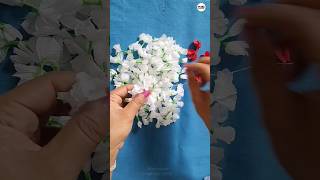 How to Make Tissue Paper Jasmine Flowers DIY Artificial Paper Flower Garland youtubeshorts shorts [upl. by Christabelle]