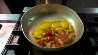 Ricetta 53  Ravioli di pasta fresca ripieni al formaggio con tartare di mazzancolle [upl. by Leohcin680]