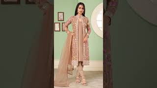 Salwar suit with long jacket design2024 salwar suit jacket fashion dress shorts [upl. by Reave]