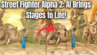 AIEnhanced Street Fighter Alpha 2 Backgrounds – Dynamic NextGen Remaster of Classic Stages [upl. by Onirefes372]