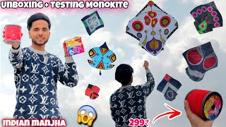 Unboxing  Testing Monokite Gattu🔥  Indian Manjha😍  Flying Biggest Kite😱  Kite Vlog 2024🪁 [upl. by Krein949]