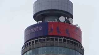 Sport Relief fundraising abseil from BT Tower [upl. by Skipper]