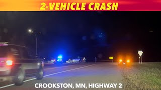 BREAKING NEWS 2Vehicle Crash On Highway 2 By Crookston Minnesota [upl. by Talich]