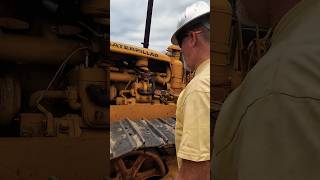 Cranking a 1945 CAT D7 automobile caterpillar startup [upl. by Ilan]