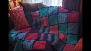 Crochet Basket Weave Blanket RH [upl. by Anabelle55]