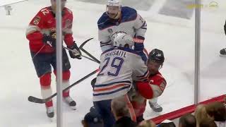 Leon Draisaitl hit on Aleksander Barkov  Stanley Cup finals game 2 [upl. by Auston859]