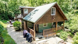 Creekside Cabin House With Waterfront Hot Tub PetFriendly  Exploring Tiny House [upl. by Tallie170]