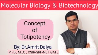 Concept of totipotency Part1 Hindi amp English BSc By DrAmrit Daiya [upl. by Ylrehs]