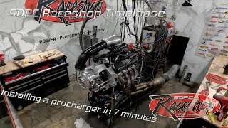 SDPC Raceshop 540ci Procharger install timelapse [upl. by Isia]