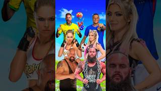 Braun Strowman Mbappe amp Alexa bliss Vs Ronda rousey Neymar jr amp Big Show 😈💥 shorts [upl. by Oriaj]