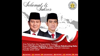 Pelantikan dan Pengambilan SumpahPresiden amp Wakil Presiden RI Periode 20242029 [upl. by Rodrick]