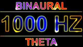 PURE 1000HZ BINAURAL BEATS 🔊  8D  THETA WAVES  1 HOUR VERSION [upl. by Aleris]