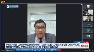 🔴EnVivo  Variación de la comparecencia impuesta contra el expresidente Martín Vizcarra Cornejo [upl. by Iraam]