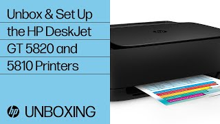 Unboxing and Setting Up the HP DeskJet GT 5820 and 5810 Printers  HP Printers  HP Support [upl. by Jarvis]