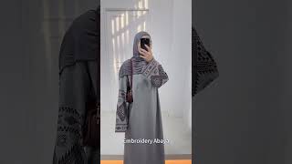 Loriya New Trend Modest Abaya Muslim Women Dress Linen Embroidery Closed Abaya Ramadan Abaya abaya [upl. by Ayotaj]