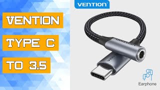 Vention Type C to 35 Jack Earphone USBC Type C to 35mm Headphone AUX Adapter Audio Cable Huawei P [upl. by Ocinom281]