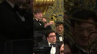 trombone player goes WILD with unexpected solo move shorts [upl. by Odlonyer112]