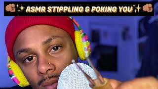 🤩✨🎙️ASMR STIPPLING amp POKING YOU WITH BRUSH SOUNDS 🤩✨🎙️ [upl. by Bouchier919]