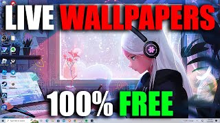 How to Get Animated Wallpapers for Windows 1011 FREE  Live Wallpapers for PC in 2024 [upl. by Artsa]