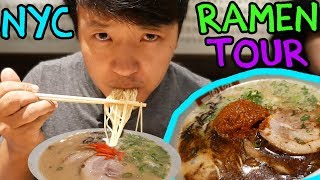 BEST Ramen Noodles in New York New York City Ramen Tour Part 1 [upl. by Ortiz]