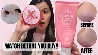 LUXE ORGANIX POWER GLOW CLEANSER amp ROSEWATER SOOTHIG GEL REVIEW WATCH BEFORE YOU BUYAnnee Fairā™ [upl. by Anibla]