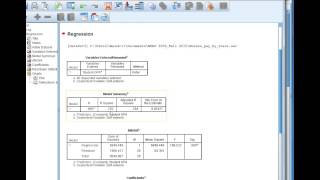 SPSS Linear Regression [upl. by Enilav]