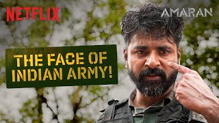 Sivakarthikeyan as Major Mukund The Face of the Indian Army in Amaran  🇮🇳🔥  Netflix India [upl. by Jezabella]