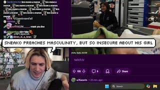 xQc Calls Out Sneako on Stream [upl. by Prudi]