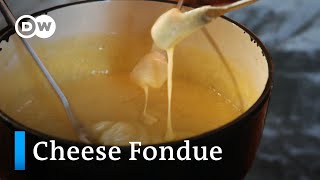 How To Make An Authentic Cheese Fondue  A Typical Dish From Switzerland [upl. by Assiluj]