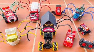 Upgrade House Head Creepy Spider Leg Monster Lightning McQueen Monster Scary Helicopter Ink Demon [upl. by Nylsor]