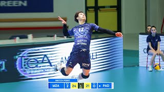 Ran Takahashi Dominated Against Padova in Italian Volleyball League [upl. by Rafaellle741]