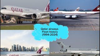 Qatar airways fleet history 19942024🇶🇦✈️ [upl. by Giulia]