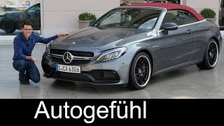 MercedesAMG C63S V8 Convertible FULL REVIEW test driven 510 hp allnew neu 2017 2016  Autogefühl [upl. by Adrea]