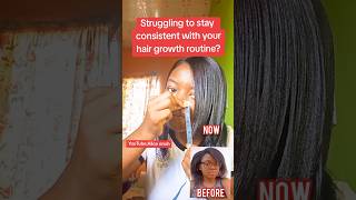 Healthy relaxed hair journey hairgrowth relaxedhair youtubecreatorcommunity [upl. by Dippold]