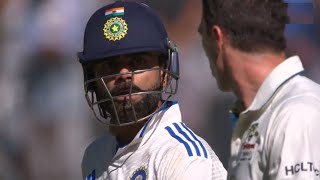 Virat Kohli vs pat Cummins at BGT 2024 1st test fight angry sledging century vs australia today [upl. by Yard240]