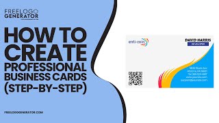 DIY Business Card Maker Create Professional Cards at Home [upl. by Oiruam169]