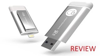 Adam Elements iKlips MFI Certified Lightning and USB 30 16GB Flash Drive Review [upl. by Hescock113]