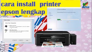 Cara lengkap koneksi pinter epson L355 dengan Wifi [upl. by Vinson]