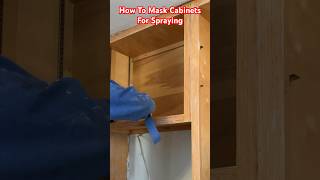 How To Mask Off Cabinets Quickly For Spraying [upl. by Kwok]