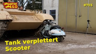 Tank verplettert scooter amp Rijplaten worden opgehaald 703 [upl. by Chrisoula]