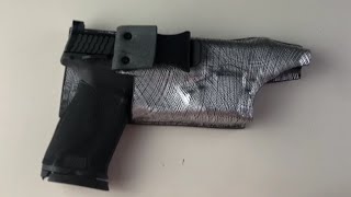 Making a leather holster  Smith amp Wesson MampP 20 PC 10mm with olight balder mini wet formed holster [upl. by Helm]