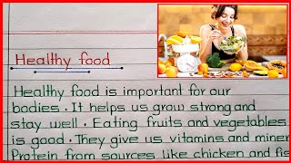 Healthy Food EssayParagraph in English🔥1020 Lines on Health Food🔥Health Food Information [upl. by Avehsile44]