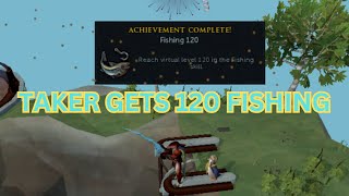 Taker Gets 120 Fishing  RuneScape 3 [upl. by Hsuk48]