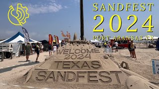 Sandfest International Sand Castle Contest at Port Aransas TX [upl. by Grizel158]