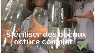 Stériliser des bocaux en verre pleins 🧐  la technique express [upl. by Drofub]