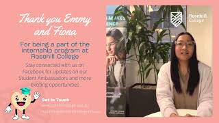 Emmy shares her wins as an international student at Rosehill College Sydney [upl. by Tennek]