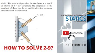 29 hibbeler statics chapter 2  hibbeler 12th  hibbeler [upl. by Lowrance254]