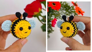 Crochet Bee Free Pattern  Mini Amigurumi Bee [upl. by Leihcey]