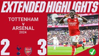 EXTENDED HIGHLIGHTS  Tottenham vs Arsenal 23 Saka Brace Goals  Premier League [upl. by Baten]