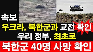 속보 우크라 북한군과 교전 확인 우리 정부 최초로 북한군 40명 사망 확인 레지스탕스TV 정광용TV [upl. by Tneciv]